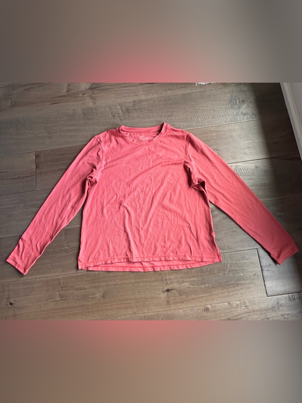 Danskin Coral Pink Long Sleeve Crewneck Top